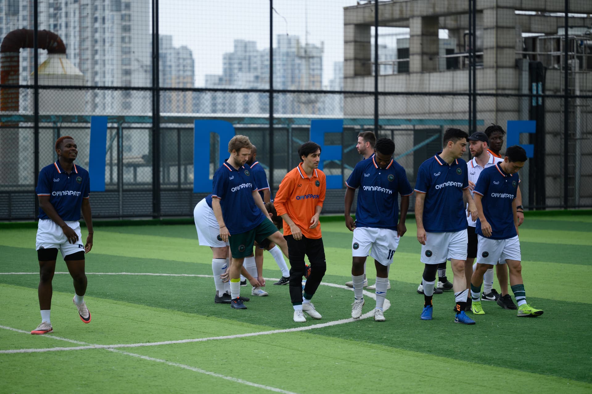 The team on the pitch