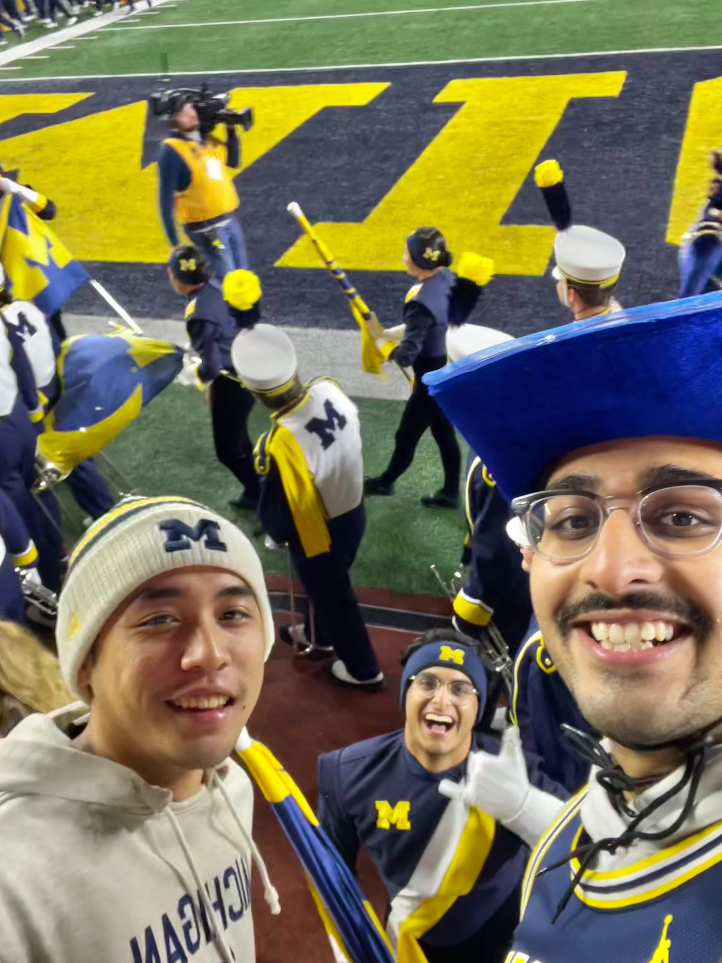 Game day with friends and the Michigan marching band