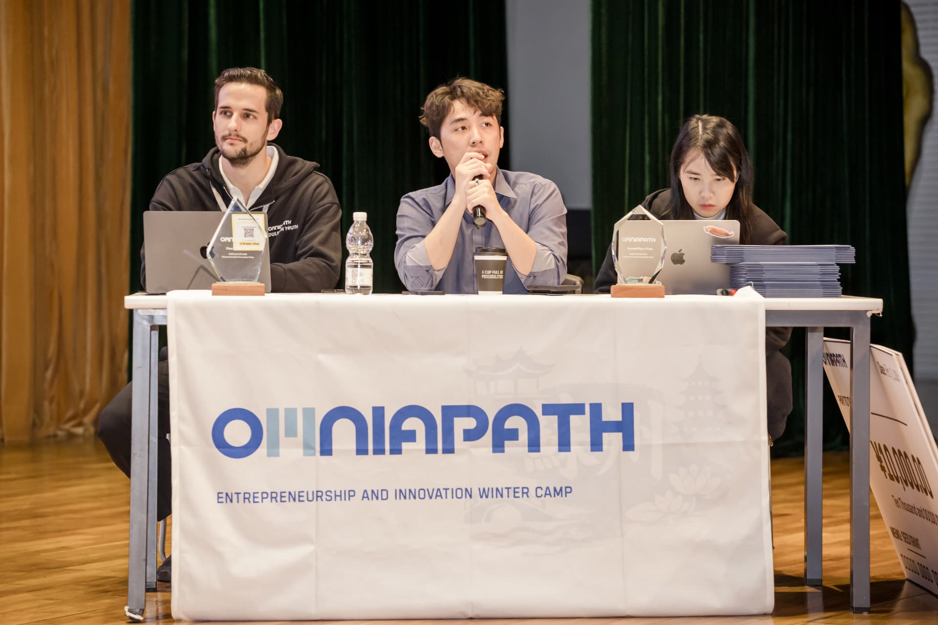 Judging panel at the Winter Camp